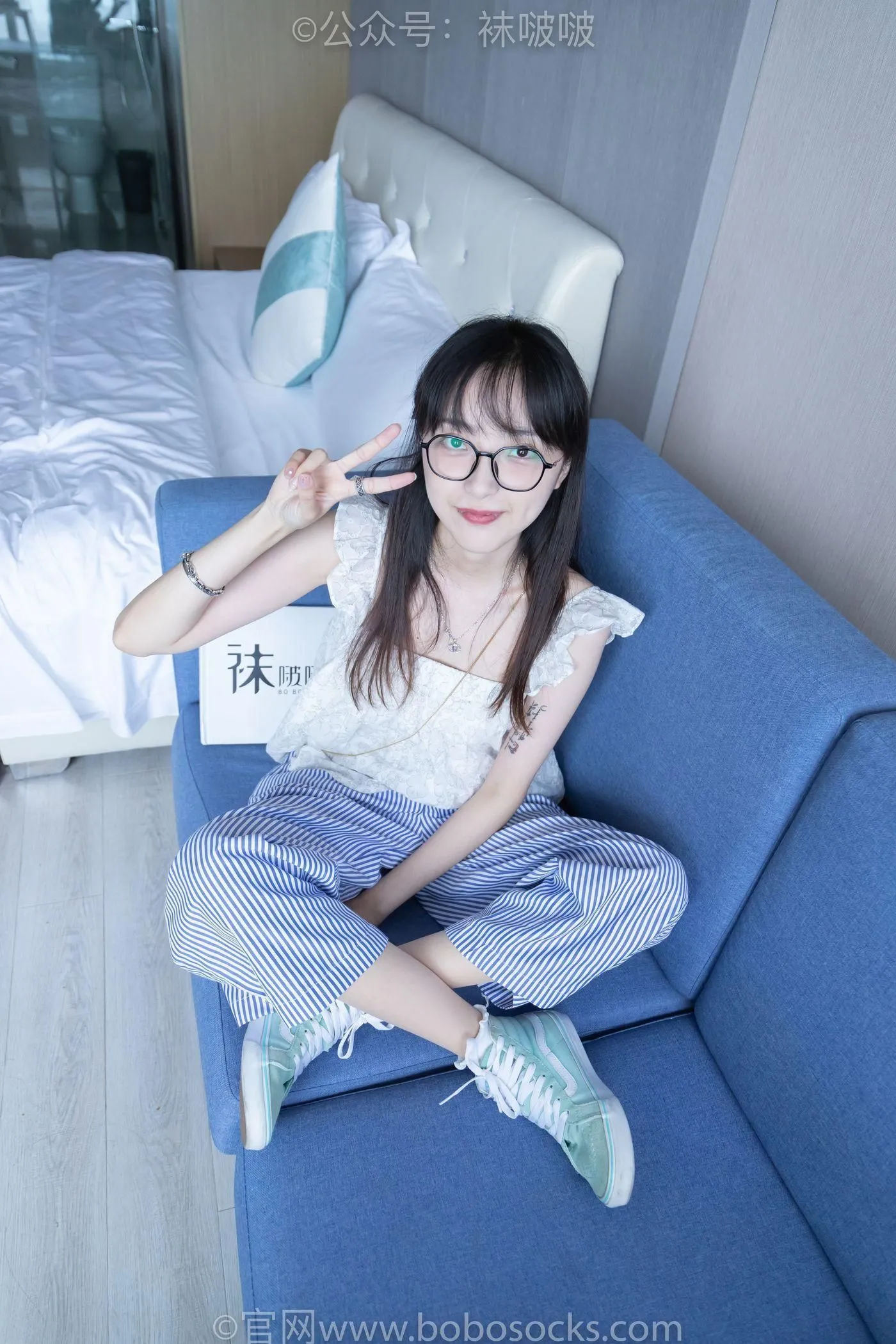 [BoBoSocks袜啵啵]NO.027 稚予- vans、白色棉袜、肉丝 [136P]插图8